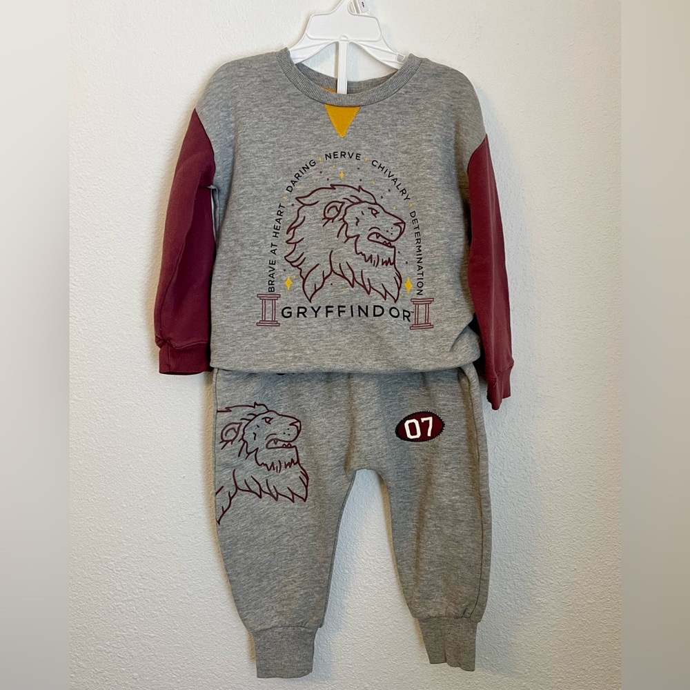 Harry Potter Gryffindor Toddler sweatshirt and pants set 3T 2T